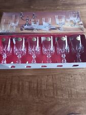 6 verres à vin rouge en cristal d'Arques modèle Louvre En Coffret 