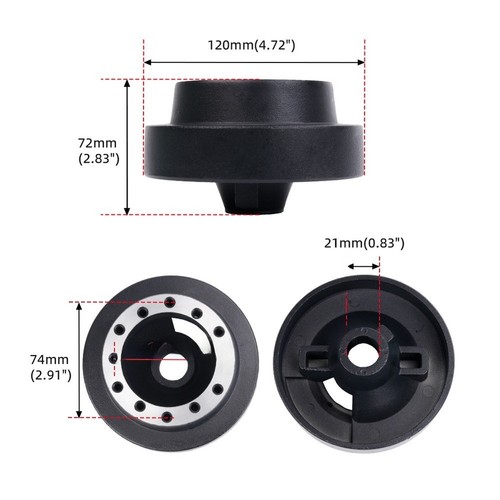 Adaptateur moyeu court volant