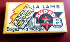 Ancienne Boite 5 lames Lame de rasoir Super  L & B  fond croix de Lorraine