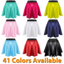 Femme Mini Jupe Fille Satin