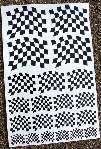 Stickers fanion chequered - chequered, wavy
