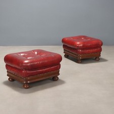 Poufs Anciens Hêtre Teinté