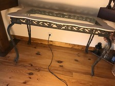 Table en Fer Forgé, Bois & Verre