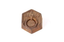 Ancien poids hexagonal 0,1 kg 100 g 1 hectog mesure balance français vintage #3