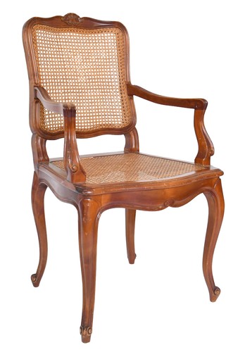 Fauteuil canné style louis - de,