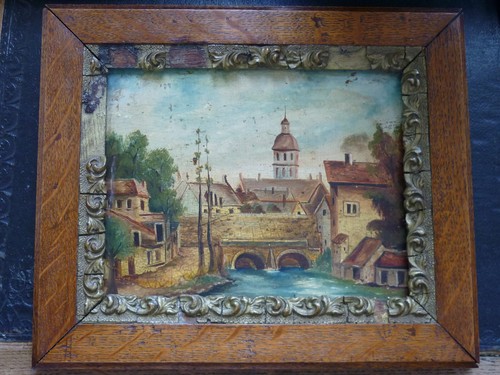 Tableau ancien huile - tableau,