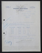 Facture 1933 TISSAGE DE TOILE