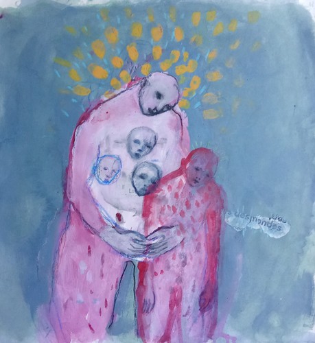Peinture art paper humans50 - on,