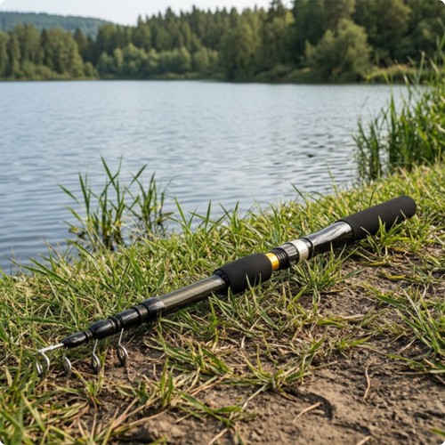 Canne pêche avec - à,