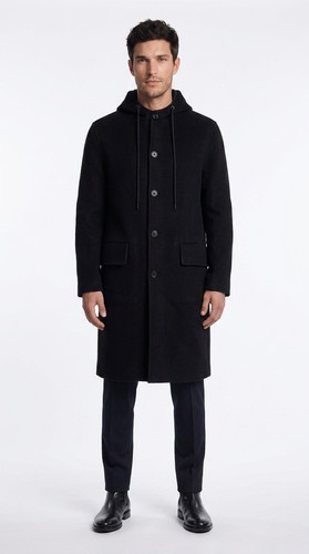 Sandro manteau long homme noir - manteau,