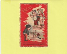 CPA LES ENFANTS JOUENT AVEC LE MASQUE DE SAINT-NICOLAS