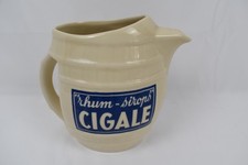 PICHET PUBLICITAIRE FAIENCE RHUM SIROPS CIGALE ETS BUIX MARSEILLE 1935
