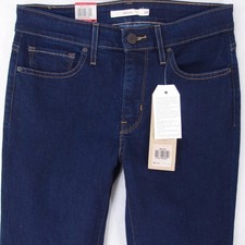Femmes Levi's 712 SLIM Ajusté Straight Élasthanne Bleu Jeans W28 L32 Taille 36