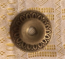 French Antique Brass Door Knob Surround Plate Cover Round Gold 2¼” Escutcheon