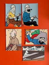 HERGE LOT 5 CARTES POSTALES SERIGRAPHIE TINTIN ETAT NEUF