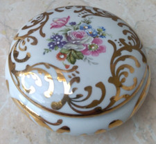 Bonbonnière Ceramis Serry Limoges Trianos, chromos repiqués, rinceaux main