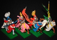 4 Chevaliers Bretonnie / Warhammer / Plastique Citadel 199?