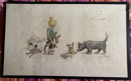 Gravure lithographie 1920's