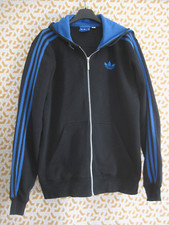 Veste Adidas à Capuche Originals noir bleu Jacket Homme vintage - S