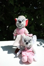 2 Peluche Doudou souris Ed Euromaus Europa Park Princesse Robe Rose