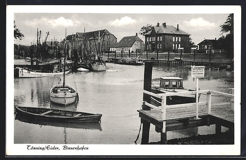 Carte postale tönning eider - postale, tönning/eider
