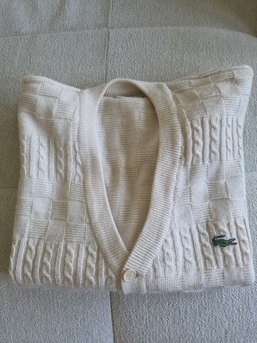 Cardigan lacoste vintage 1980 - cardigan,