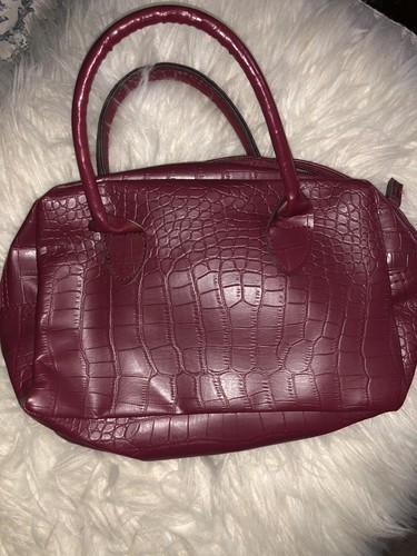 Burgundy women crocodile - burgundy, women’s