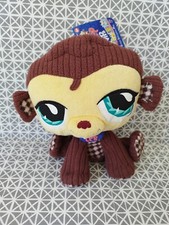 Peluche singe Chocolat marron jaune Littlest Pet Shop
