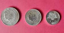 N°282)  TRIO  ARGENT - 5O FRS HERCULE +10 FRS HERCULE+ 100FRS DROIT DE L'HOMME-