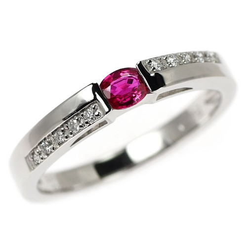 Bague diamant rubis - , sang