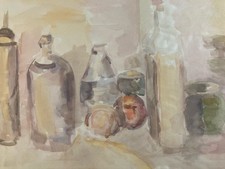 Belle Peinture 1970 Gouache