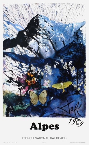 Salvador dali affiche sncf - dali,