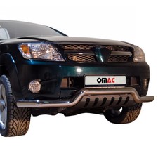 Pare-Buffle Avant Pour Toyota Hilux 2005-2015 en Acier Inox Argent