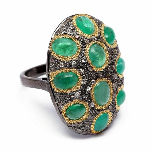 Bague émeraude verte - bague,
