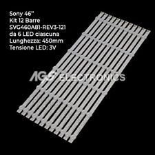 KIT 12 BARRES DE BANDES LED SONY TV SVG460A81-REV3-121, S460DH1-1, KDL46R473A