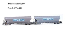 HN9736 SNCF wagons-trémies à 4 essieux pour le transport de céréales, Echelle TT