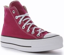 Converse A05471C All Star Lift Plateforme Femme En Bordeaux UK 3-12
