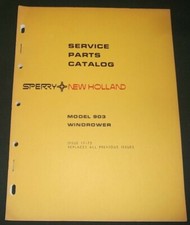 NEW HOLLAND SPERRY 903 Manuel