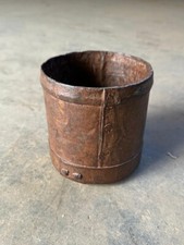 Pot À Grain En Fer Antique Original, Fait Main