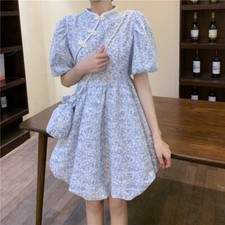 Fille floral qipao - floral, robe