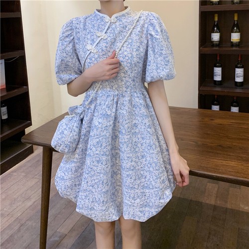 Fille floral qipao lolita robe - fille,