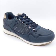 Baskets Tennis Homme Chaussures Sneakers - 40 et 44 Blanche Bleu Sport Shoes