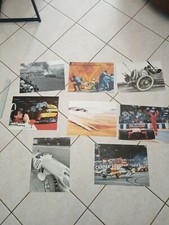 Joli lot 8 grandes photos :course automobile formule 1/fangio/ayrton senna/prost