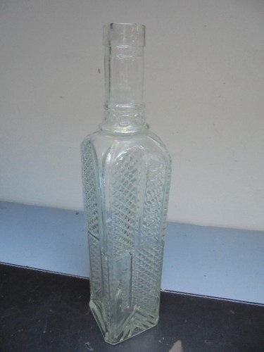Bouteille verre décor - bouteille, 1l.