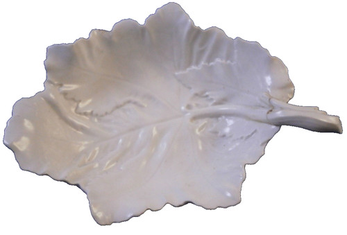 Plat feuille porcelaine - feuille,
