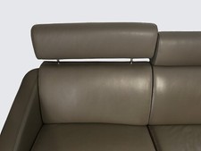 Canapé cuir Faubourg / STEINER / Olive, inclinable, très bon état