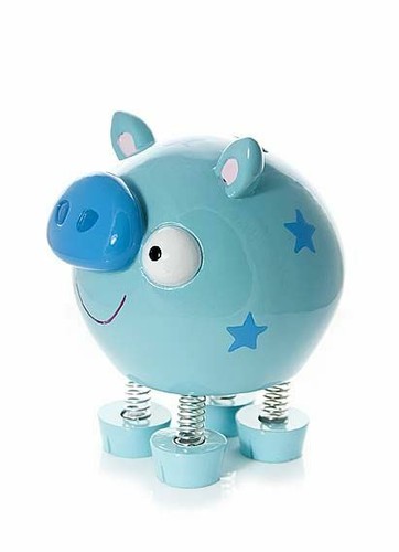 Tirelire bleu forme - bleu,