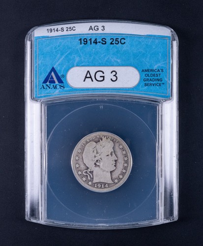 1914 barber quarter 25c - 1914-s,