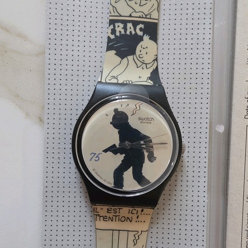 Swatch tintin vintage très - vintage,