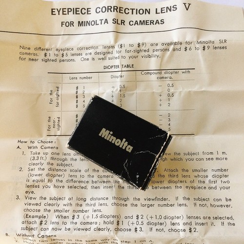 Objectif minolta 0 - minolta, eyepiece